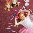 thumbnail image 3 of Junovo Super Soft Fluffy Area Rugs Modern Shag Rug for Bedroom Living Room,Cute Carpets for Kids Nursery Girls Home Dorm,4'x6',Wine Red, 3 of 6
