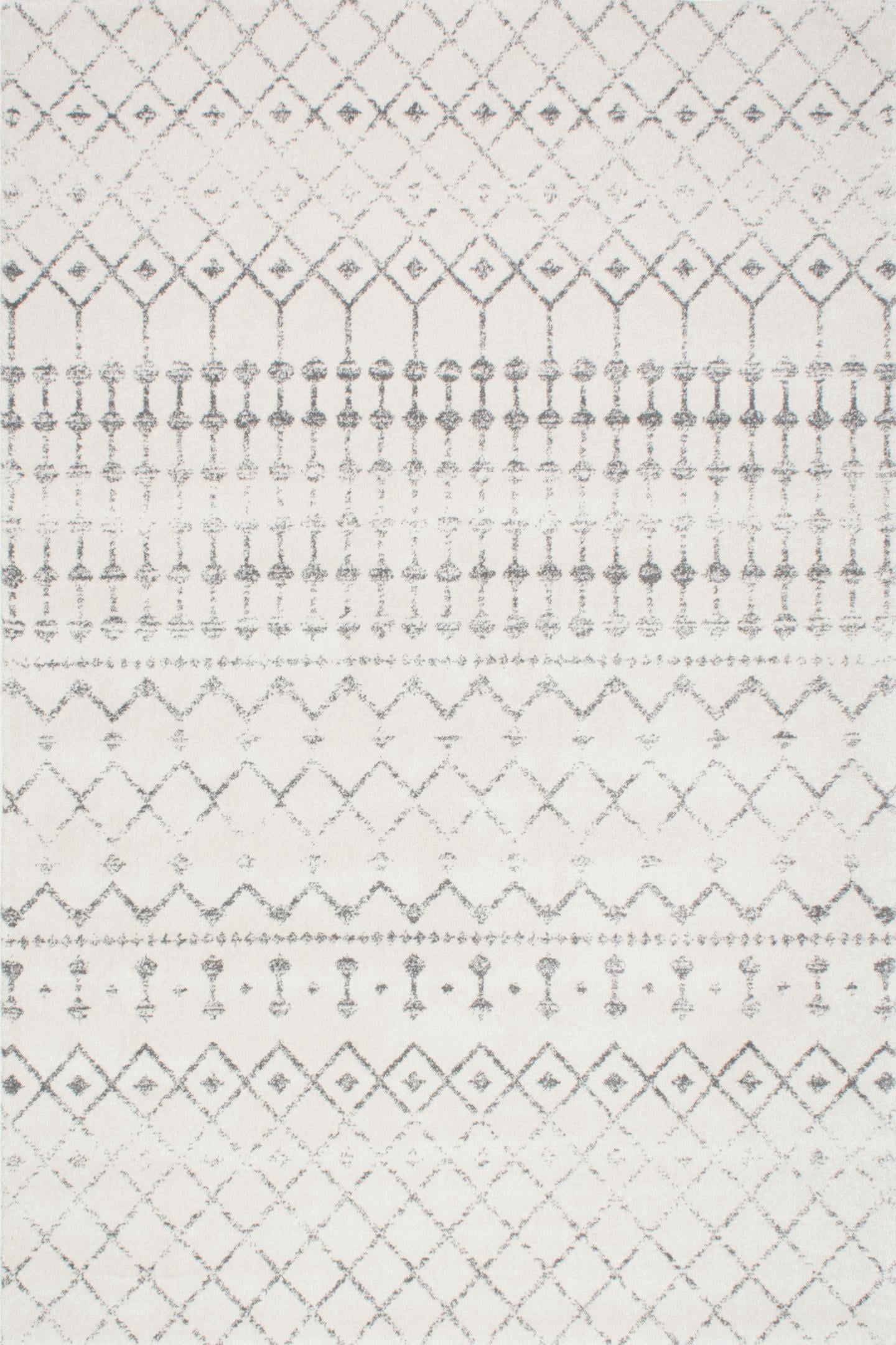 nuLOOM Moroccan Blythe Grey 4' x 6' Transitional Oval Rug