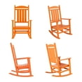 thumbnail image 2 of GARDEN Set of 4 Classic Adirondack Porch Outdoor Rocking Chairs Orange, 2 of 9