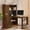 Walnut-left bookshelf, variant on PUKNLY L-Shaped Desk with Charging Station & LED Light – Corner Computer Desk with Drawers & Bookshelf, Modern Home Office Gaming Desk with USB Ports & Outlets,Natural-left bookshelf
