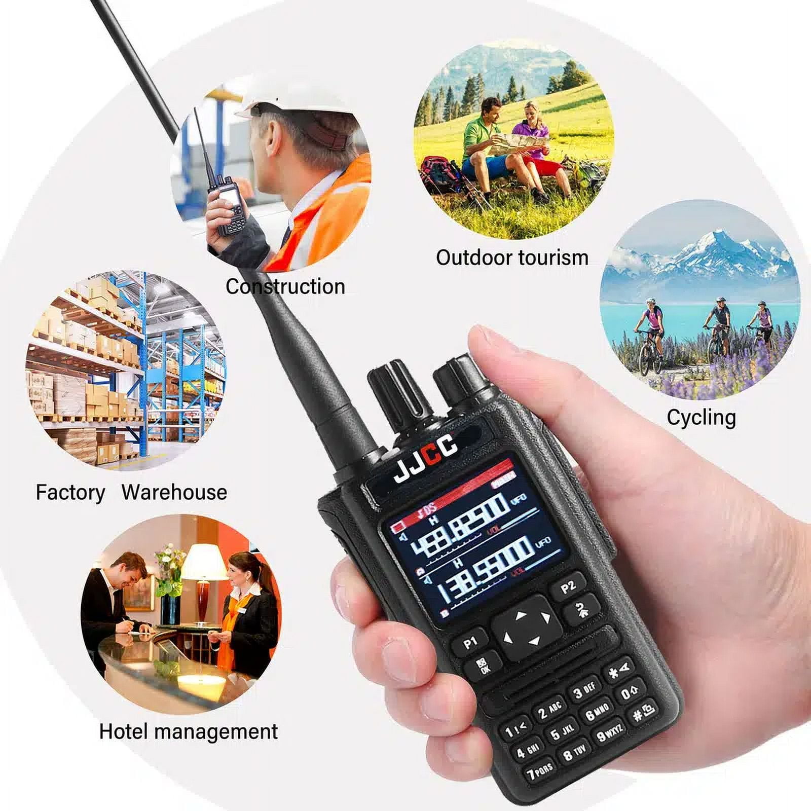1PC JC-8629 Walkie-Talkie Full Band TWO Way Radio Air Band
