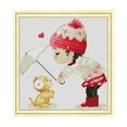 thumbnail image 1 of AMLESO Point de Croix - Petite Fille - Motif de Point de Croix, Broderie Préimprimée, 1 of 8