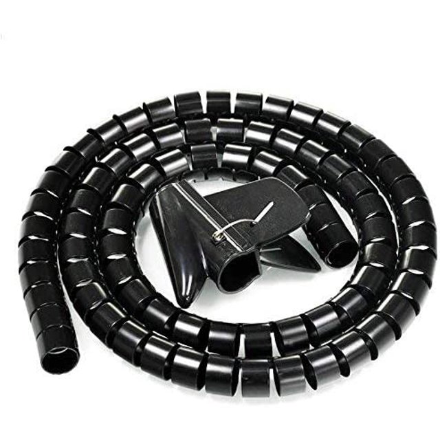 Tubo organizador de cables en espiral, 28 mm x 5 m Organizador de cables en espiral con tubo flexible