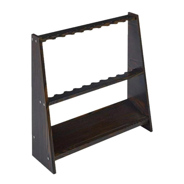Estante para tacos de billar, soporte para tacos, mueble de exhibición profesional de madera vertical, estable, con 10 ranuras, moderno y resistente,