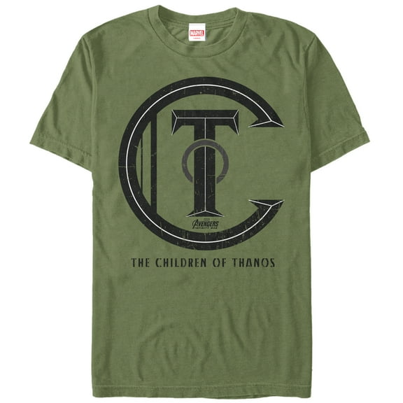 Men's Marvel Avengers: Infinity War Children of Thanos Logo Graphic Tee Military Green X Large