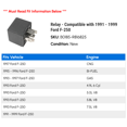 thumbnail image 2 of Relay - Compatible with 1991 - 1999 Ford F-250 1992 1993 1994 1995 1996 1997 1998, 2 of 2