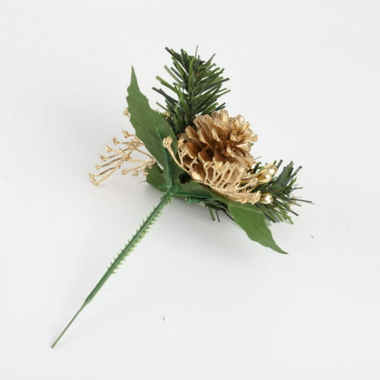 Pextian pextian 108 pcs artificial pine cone ornaments for crafts christmas wreath  making supplies with pine branch berry acorns chri