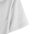 thumbnail image 7 of biudgviw Womens Button Down Shirt Short Sleeve Crop Tops Trendy Casual Doll Collar Business Work Blouses with Pockets, 7 of 7