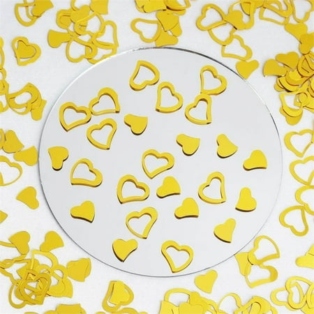 Foil Heart - Efavormart Metallic Foil Wedding-Party Heart Confetti - 300 PCS- Gold