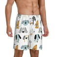 thumbnail image 2 of Pofeuu Puppy Print Men's Soft Woven Elastic Waistband Sleep Pajama Short-X-Large, 2 of 6