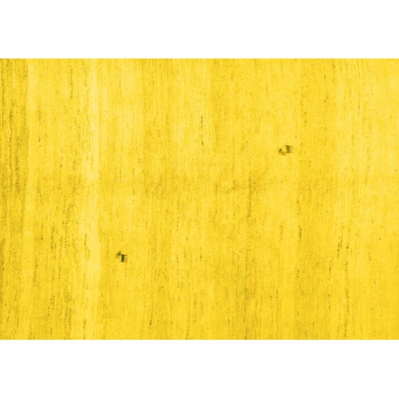 Ahgly Company Indoor Rectangle Solid Yellow Modern Area Rugs, 8' x 10'