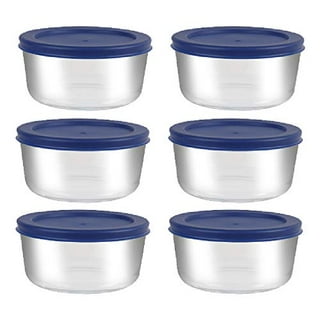 BOVADO USA Round Food Storage Container Set with Leak-Proof Plastic Lids,  Freezer to Oven Safe, Mixed Sizes, 22-Piece Set