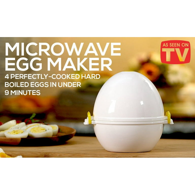 EGGPOD Egg Cooker 2pcs Wireless Microwave Hardboiled Egg Maker Egg Boiler & Steamer Perfectly Cooked Hard Boiled Eggs in Under 10 Minutes As Seen on