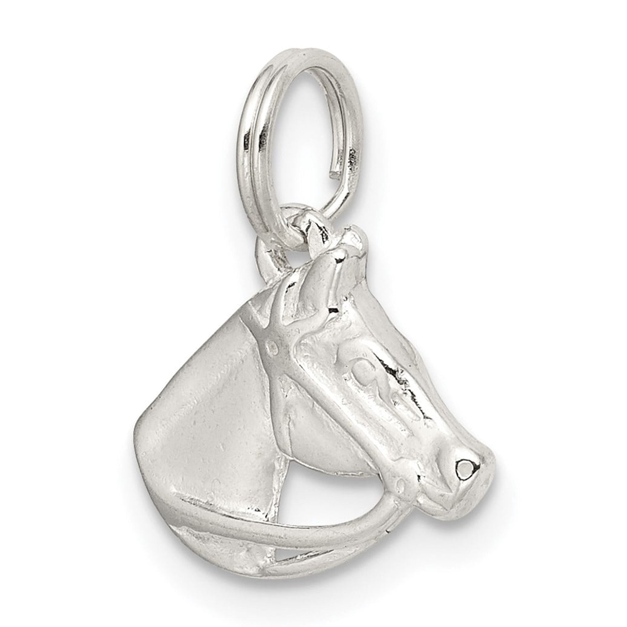 Sterling Silver Horse Head Pendant Necklace with Bridle Detail for Women, Western Equestrian Jewelry, Symbol of Strength and Freedom, Country Animal Lover Style