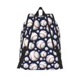 thumbnail image 2 of Picia Cute Basebal Printed Canvas Daypack - Stylish and Durable Vintage Compact Backpack - Class, Work, Travel, or Laptop Bookbag,Organized Compartments-Medium, 2 of 6