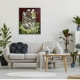 thumbnail image 2 of Stupell Industries Bobcat Wearing Leaf Outfit Painting Gallery Wrapped Canvas Print Wall Art, Design by Carolyn Schmitz, 2 of 7
