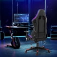 thumbnail image 2 of Czlolo Gaming Chair with Bluetooth Speakers and LED Lights, Music Video Game Chair, Ergonomic Computer Gamer Chair with Headrest and Lumbar Support for Adults, Red, 2 of 8