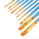 thumbnail image 2 of 10 Pcs Paint Brush Pearlescent Blue Nylon Art Painting Oil Painting Watercolor Brush Set, 2 of 3
