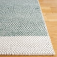 thumbnail image 3 of SAFAVIEH Natura Marina Striped Wool Area Rug, Turquoise/Ivory, 3' x 5', 3 of 10