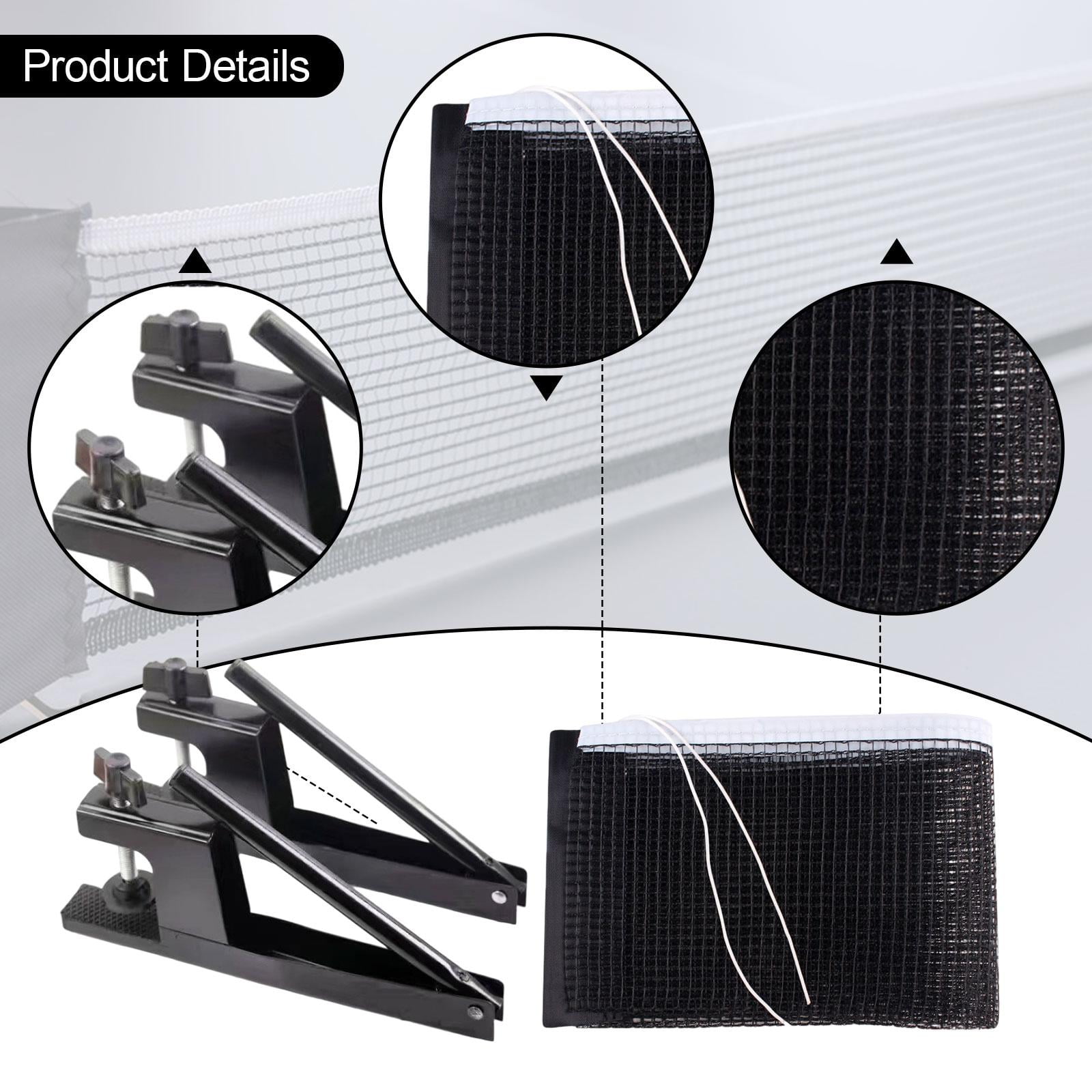 Table Tennis Net Rack Post Kit Metal Mesh Easy Setup for Indoor Outdoor Game Table