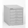 Bisley 5 Drawer Steel Desktop Multidrawer Storage Cabinet, White (MD5-WH)