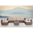 thumbnail image 2 of Living Source International Ensemble Sectionnel 7 Pcs avec Coussin Beige en Brun, 2 of 2