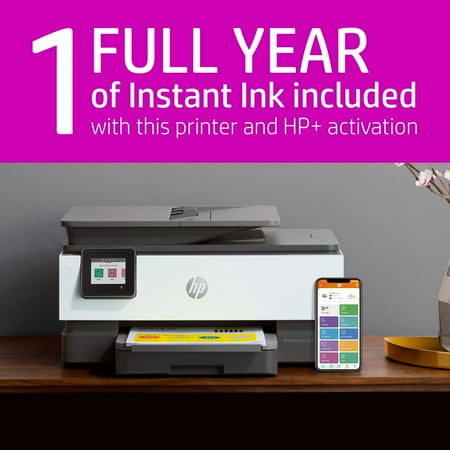 HP - OfficeJet Pro 8034e Wireless All-In-One Inkjet Printer with 12 months of Instant Ink Included with HP+ - White