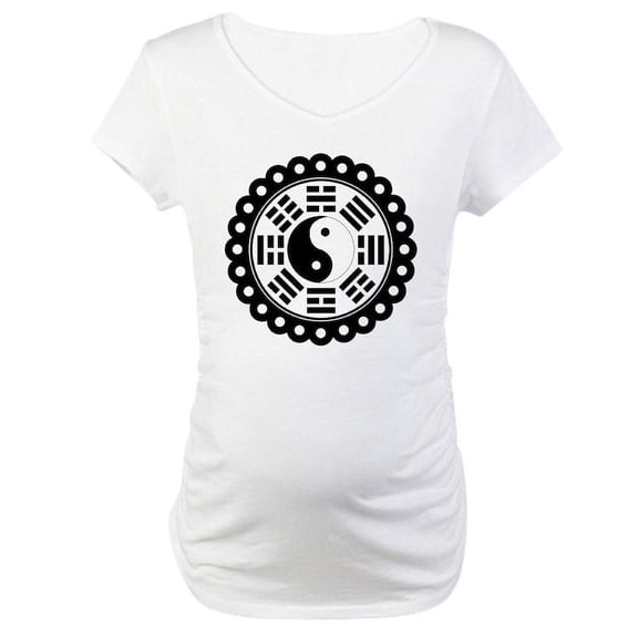 CafePress - Trigram Symbol Maternity T Shirt - Cotton Maternity T-shirt, Cute & Funny Pregnancy Tee