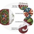 thumbnail image 6 of Shower Curtain Bathroom Set July 4th Retro American Star Waterproof Fabric Shower Curtains with Grommets&Hooks, Country Star Berry Leaf Wreath Privacy Bath Curtain for Bathtub 60x72in, 6 of 9