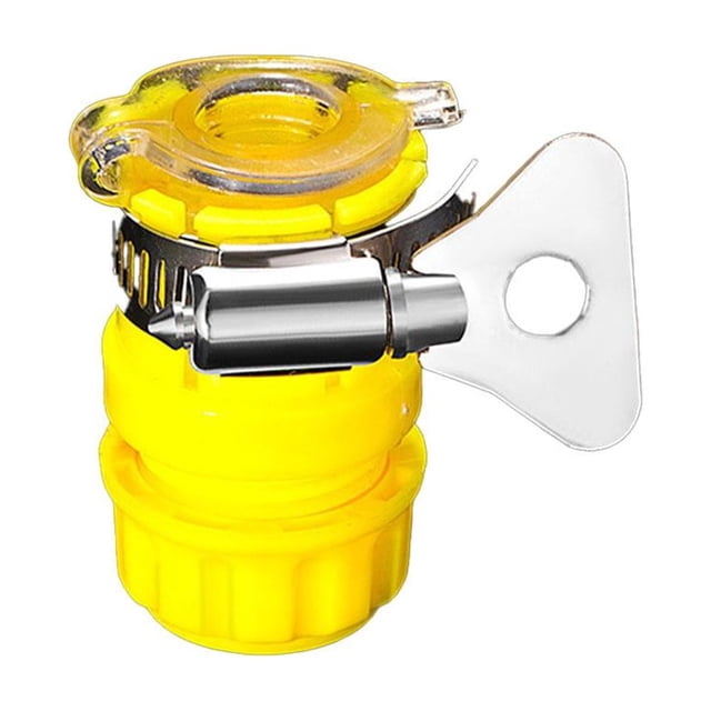 Durable Universal Water Faucet Adapter, Plastic Hose Fitting with Quick Connect Design, Multi-functional for Garden Hoses & Faucet Outlets, Fits 15-21MM Diameter, Yellow/Green