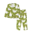 thumbnail image 1 of Fotbe Lovely Chickens Conjunto de Pijama de Manga Larga para Mujer con Estampado, Ropa de Dormir de 2 Piezas, Conjunto de Casa Suave y Cómodo con Bolsillos-Medium, 1 of 7