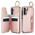 thumbnail image 2 of Cutyskin for Samsung Galaxy A25 5G Wallet Case【RFID Blocking】 with Card Holder Cash Pocket Zipper Bills Slot, Soft PU Leather Magnetic Back Folio Kickstand, Finger Ring Holder Hook Case, Rosegold, 2 of 8