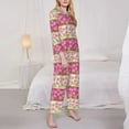 thumbnail image 3 of Sikiie Flowers Women's Long-Sleeve Shirt and Full-Length Bottom Pajama Set (s-xxl)-Large, 3 of 7