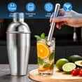 thumbnail image 4 of TINANA 6 PCS Cocktail Shaker Set, 25oz Shaker, Strainer, Muddler, Jigger, Mixing Spoon, Pour Spout, Stainless Steel Bartender Kit, Perfect for Home, Bar, or Gift, 4 of 8