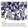 thumbnail image 4 of 100pcs Crystal Rivets 6mm Rhinestone Rivets Rapid Stud Rivets for Clothing Leather Crafting, Dark Blue, 4 of 6