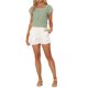 thumbnail image 2 of INSPIRAR CHIC Blusa de Mujer de Verano con Cuello Cuadrado y Mangas Cortas de Gingham en Verde y Blanco, 2 of 6