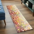 thumbnail image 3 of 2'x6' Rug Runners for Hallways Kitchen, Orange Spring Floral Non Slip Entryway Beside Floor Carpet Runner, Modern Oil Painted Daisy Botanical Washable Laundry Room Bedroom Throw Rugs Mat, 3 of 8
