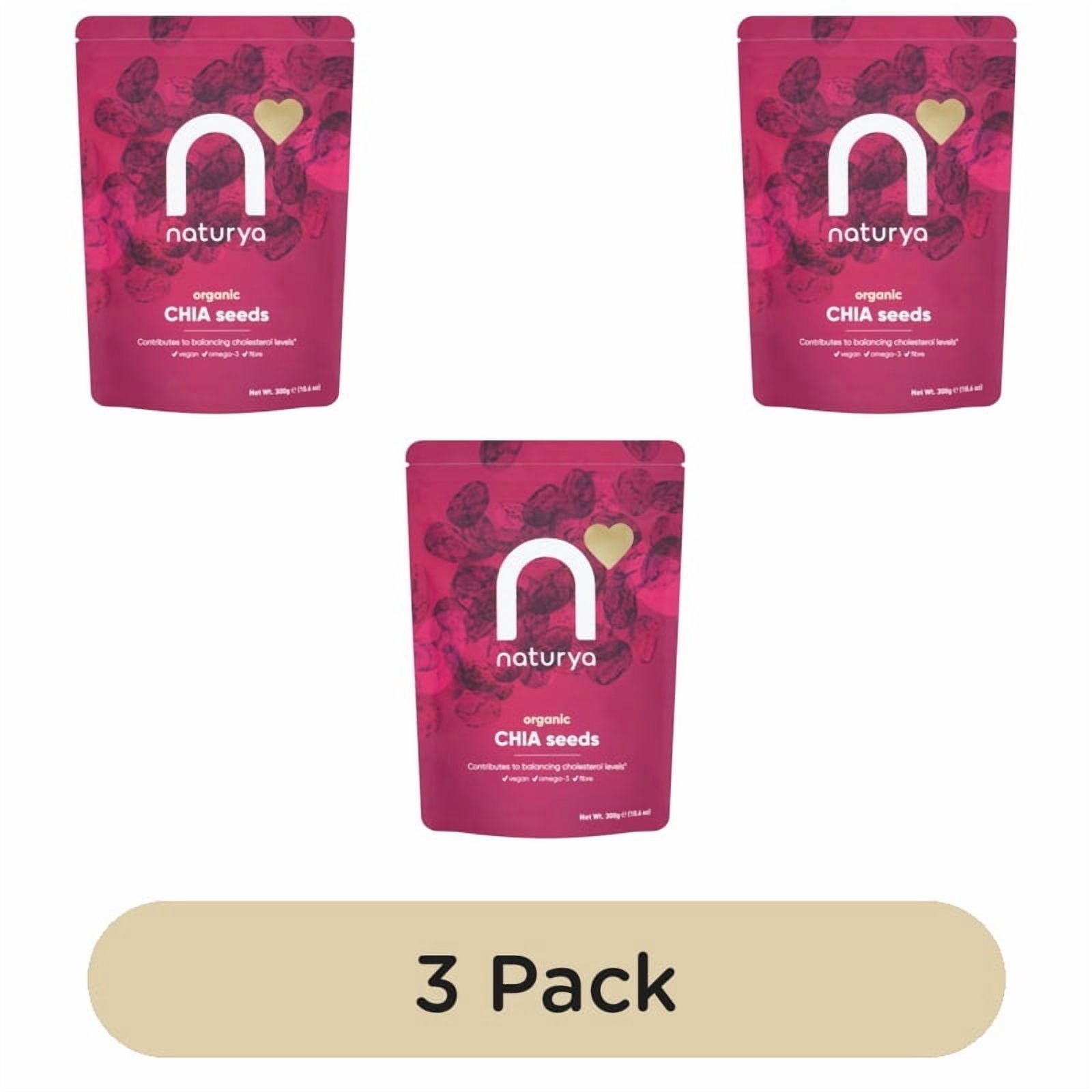 Naturya Organic Chia Seeds 300g, British Import (Pack of 3)