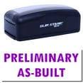 thumbnail image 1 of Large Pre-Inked Preliminary As Built Stamp, Slim 1854, Ultra Slim Design, Impression Size 1-13/16" by 2-1/2", Up to 25,000 Impressions - Purple Ink, 1 of 10