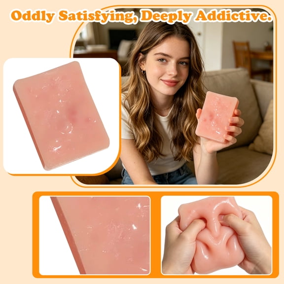 FufuCrick Pimple Popping Squishy 1-Pack Office Accessory Squishy Tactile Sensory Gadget Desk Ornament Decor for Adult Workspace