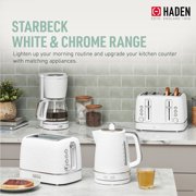Haden Starbeck 1.7L Stainless Steel Electric Water Kettle, White & Chrome