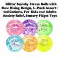 thumbnail image 3 of Glitter Squishy Stress Balls with Slow Rising Design, 6-Pack Assorted Colors, for Kids and Adults Relaxation Relief, Sensory Squeeze Toys, 3 of 3