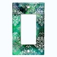 thumbnail image 5 of Metal Light Switch Plate Cover Elegant Teal Gray Damask DAM051, 5 of 13