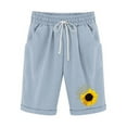 thumbnail image 4 of Alllist Blue Women's Shorts Solid Short Mid Trousers Women's Skorts, 4 of 4