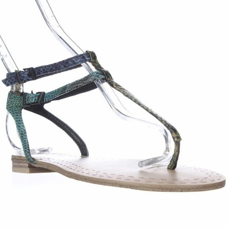 Womens Rachel Roy Padina T-Strap Flat Sandals - Green