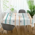 thumbnail image 3 of Yayeee Tablecloths 60" x 60" Rectangle Wrinkle Resistant Party Table Cover, Cute Nautical Pattern, 3 of 8