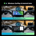 thumbnail image 4 of Motorcycle 6.86 Inch Bluetooth Portable Screen GPS Navigation IP68 Waterproof Wireless Carplay Android Auto MP5 Player, 4 of 5