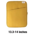 thumbnail image 4 of Tablet Sleeve Bag Laptop Pouch Soft Computer Handbag Notebook Keyboard Storage Zipper Closure Mouse Organizer Business Yellow 13.3-14inch, 4 of 7