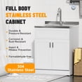 thumbnail image 3 of StructoMax Laundry Sink with Cabinet, Full Body Durable Stainless Steel, 25-Inch Wider Stainless Steel Utility Sink, Multi-Use for Laundry, Kitchen, Bathroom, Garage, 3 of 7
