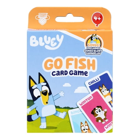 Bluey Go Fish Card Game, Build Confidence and Cognitive Skills, Quick and Easy to Play, Family Fun, Ages 4 